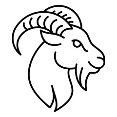 goat head illustration icon