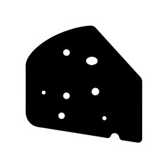 Cheese icon on solid style