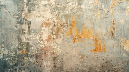 Aged wall with faded hues