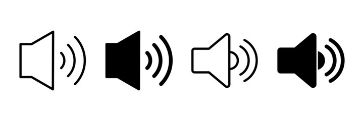 Speaker icon vector isolated on white background. Volume icon. Loudspeaker icon vector. Audio. Sound