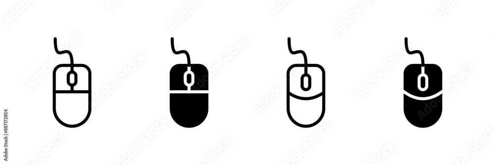 Poster computer mouse icon vector isolated on white background. computer mouse vector icon