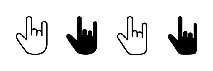 Hand icon vector isolated on white background. Hand gesture. hand stop