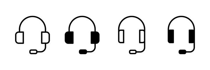 Headphone icon vector isolated on white background. Headphone vector icon. Call us