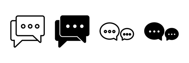 Chat icon vector isolated on white background. Chat vector icon. Speech bubble. message. contact us