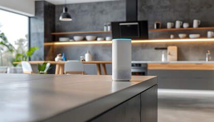 Smart Speaker on Kitchen Counter