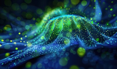 Fototapeta premium Abstract Blue and Green Bokeh Background.