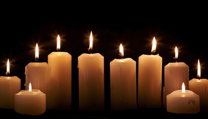 Burning Candles in the Darkness.