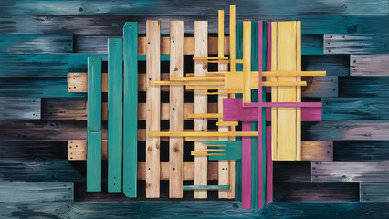 Obraz premium pallet art colorfull wallpaper background