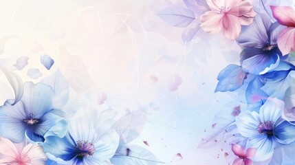 Obraz premium Pastel background with lovely flowers