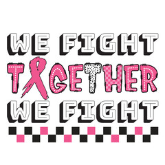 Breast cancer svg png, Breast cancer retro dalmatian dots race checkered doodle bright svg png,  We fight together png svg, warrior svg png