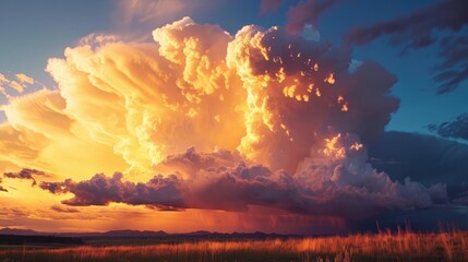Approaching thunderstorm cloud