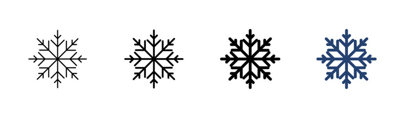 Snow icon set. snowflake icon vector