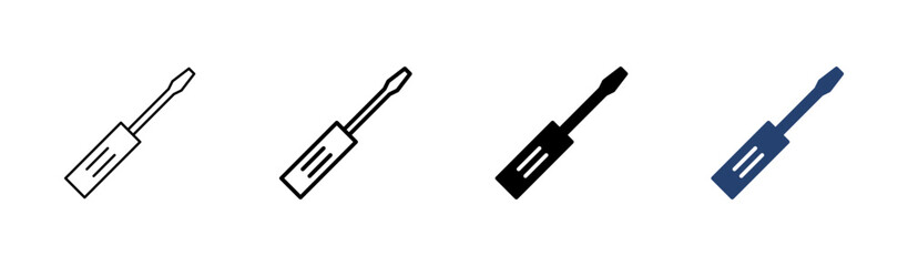 Screwdriver icon set. tools icon vector