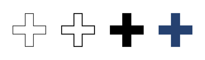 Plus Icon set. Add plus icon