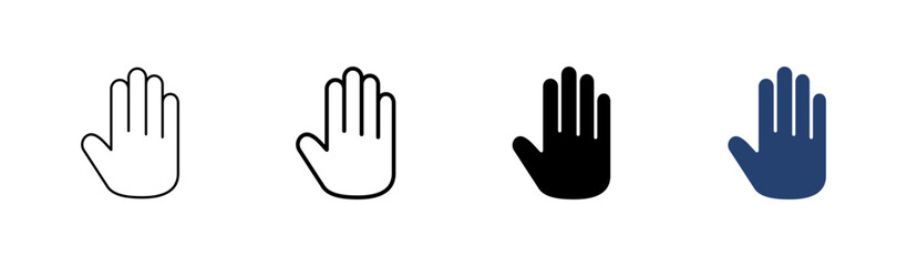 Obraz premium Hand icon set. hand vector icon, palm,click