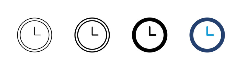 Clock icon set. Time icon vector. watch icon symbol