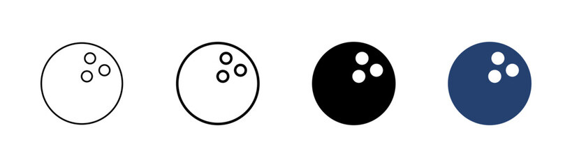 Bowling icon set. bowling ball and pin icon. bowling pins