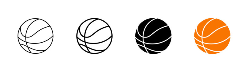 Basketball icon set. Basketball ball icon. Basketball logo vector icon © AAVAA