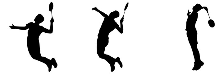 Set player badminton illustration background