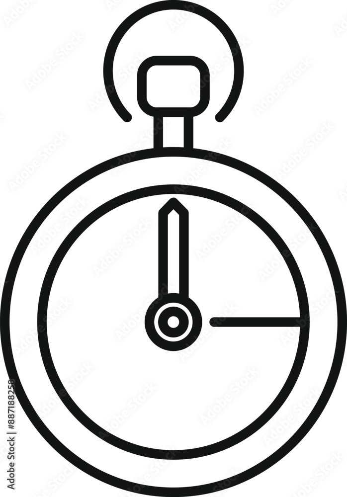 Poster minimalist stopwatch icon showing the concept of time passing by