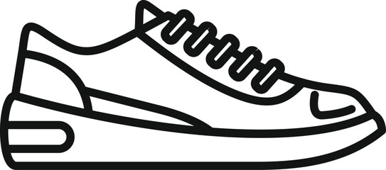 Simple icon of a sneaker with laces, perfect for sports and athletic brands