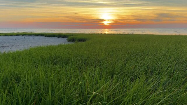Skaket Beach Cape Cod Vibrant Sunset in Summer