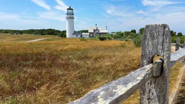 Cape Cod Highland Lighthouse Golden Grass Landscape