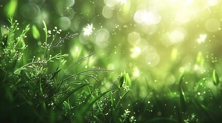 green grass and sun