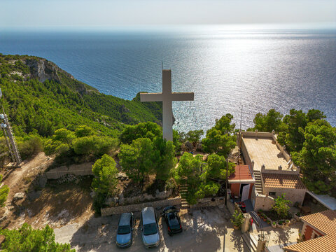 Beautiful aerial view over Kampi area in Zakynthos island, Greece
