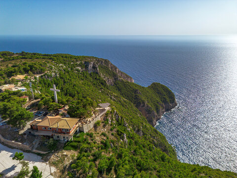 Beautiful aerial view over Kampi area in Zakynthos island, Greece