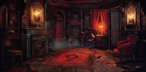 Murder Mystery Evening. Vintage Detective Theme concept