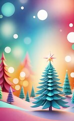 christmas tree with snow