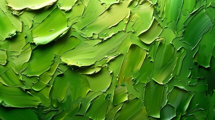 Abstract green texture, oil painting style, background for mobile phone wallpaper