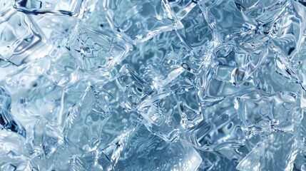 Obraz premium Clear Ice Cubes Texture Background for Design, Print, Card, Poster