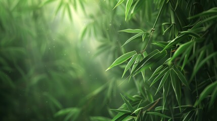 A serene background of a bamboo forest. Generate AI image