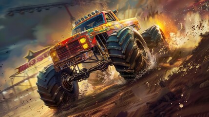 Action-packed Monster Jam Madness. Thrilling monster truck event