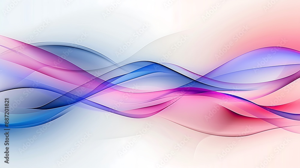 Poster color waves elegant pink blue flow this vibrant abstract image features flowing waves in shades of p