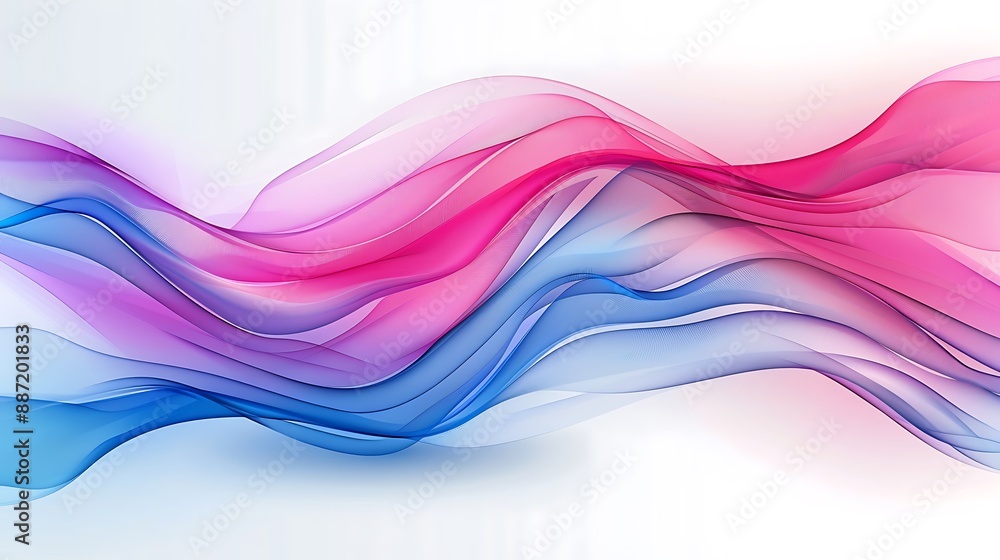 Poster color flow elegant pink blue flow colorful wave design showcasing smooth transitions in vibrant shad
