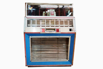 Antique jukebox isolated on a white background