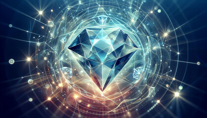 Obraz premium Crystal effect background, crystal effect, transparency, highlights, seamless, HD