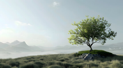 Obraz premium Minimalist realistic setup