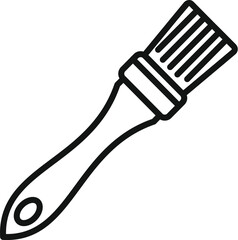 Simple line icon of a pastry brush, perfect for recipe blogs, cookbooks, and kitchenware websites