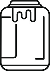 Simple design of a honey jar dripping with honey, perfect for representing honey and bee products