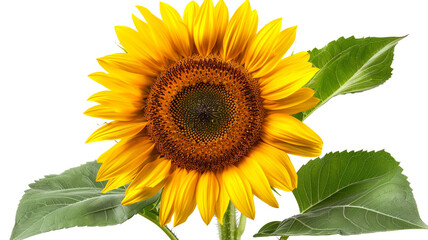 Fototapeta premium Sunflower isolated on white background. PNG format isolated on transparent background.