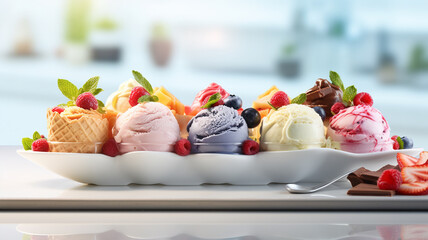 The Charming Ice Cream Menu Template of Deliciously Designed for Sweet Treats. Ideal for use in ice cream parlors, cafes, dessert shops, and summer event promotions.