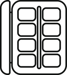 Opened eyeshadow palette showing colorful makeup for beauty routine, fashion and glamour