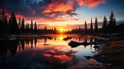 beautiful nature landscape panoramic photo