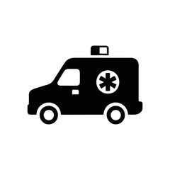 Medical Ambulance Silhouette Logo Vector