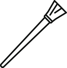 Makeup brush drawing beauty cosmetic tool line icon for web, mobile and infographics