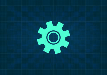 Vector icon on blue background